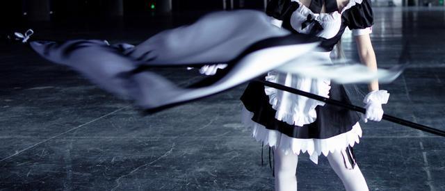 fgo黑贞德女仆cosplay