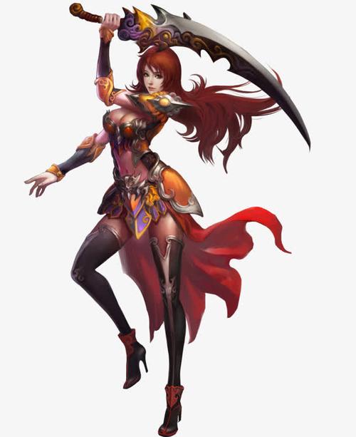 古风红发女侠客人物