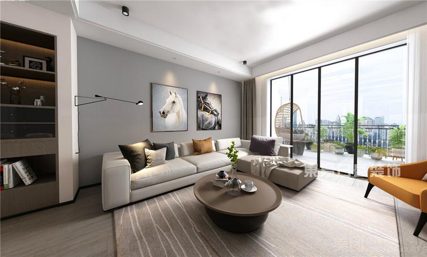 125平米三室户现代简约风格图