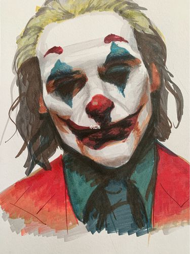 马克笔练习,速涂小丑_马克笔_万圣节去哪玩_化妆_手绘