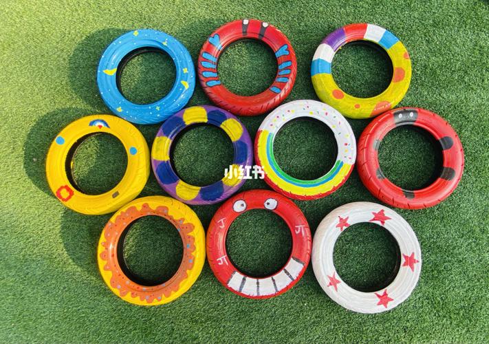 轮胎画轮胎彩绘幼儿园环创