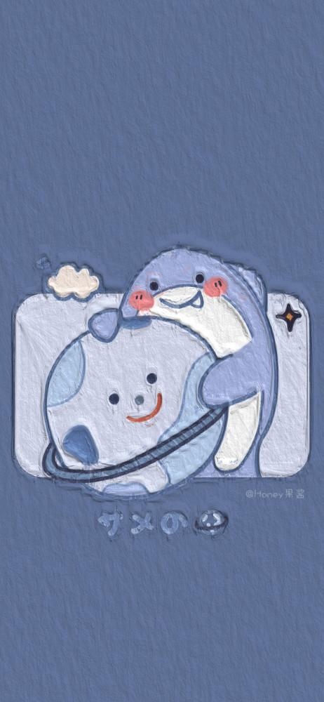 手机壁纸‖超级可爱小鲨鱼