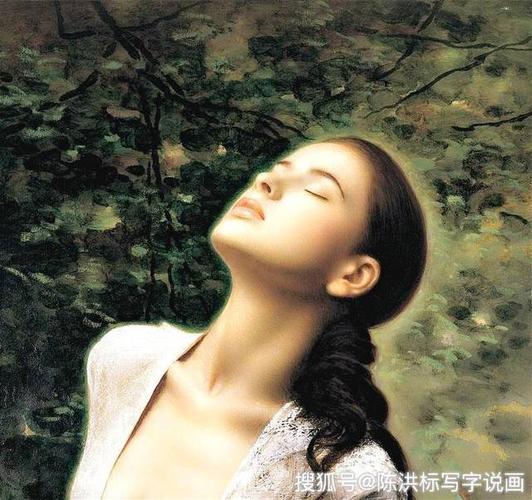 谢楚余油画《花开的声音》(局部).