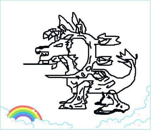 天炎战龙简笔画怎么画