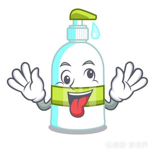 卡通形状矢量插图中的疯狂液体肥皂