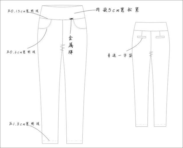 裁剪图分享:热销女裤裁剪图,款式简单大方,遮肚显瘦