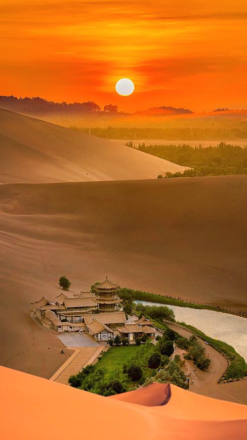 月牙泉_风景_鸣沙山_出行_人文风光展示_自然风光