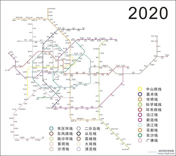 广州地铁线路图_2020年规划图高清版大图