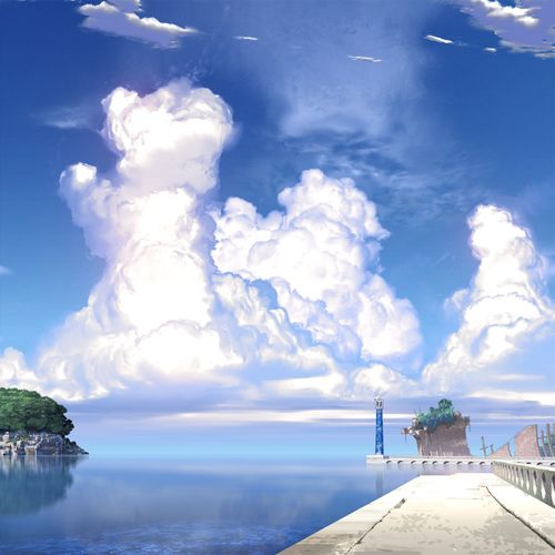 「来自风平浪静的明天」「凪のあすから」插画 动漫场景 美哭了qaq