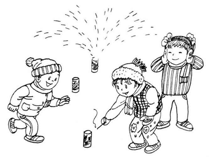 春节简笔画图片