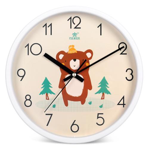 霸王挂钟客厅家用静音儿童卡通创意钟表卧室恐龙图案时钟飞机汽车