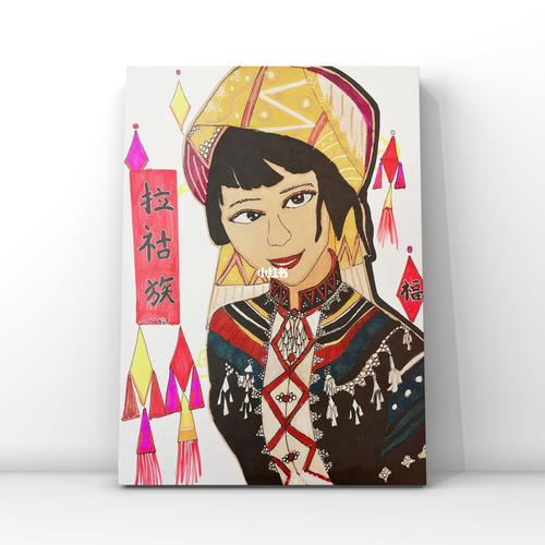 《少数民族创意画》_创意画_创意美术_发饰_设计_学习_少儿创意美术