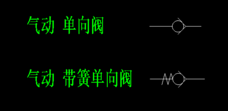 谁知道 气动单向阀的图形符号