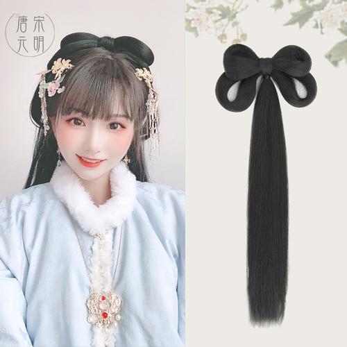 汉服假发一体式发包古风女垫发古装发型造型头发全头套明制发髻