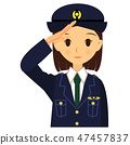 姿势_表情_动作 姿势 敬礼 插图 警察警官女警官 首页 插图 姿势_表情