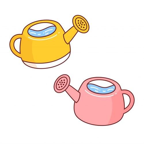 浇水的花壶简笔画