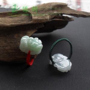 精品翡翠玉貔貅编织戒指
