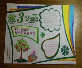 四年级画的植树手抄报 四年级手抄报