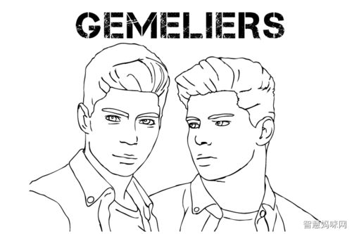 明星gemeliers的简笔画图片
