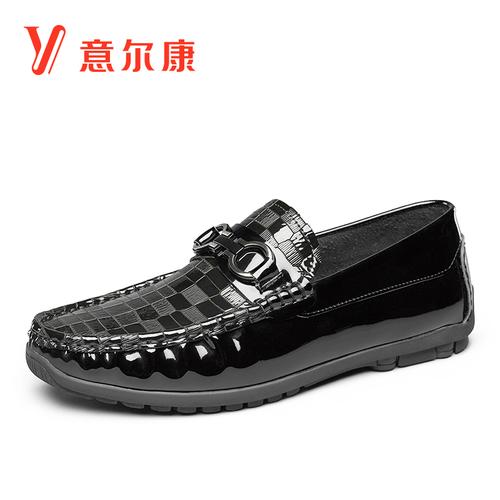 意尔康男鞋2021春季新款舒软真皮男士豆豆鞋英伦商务休闲皮鞋视频