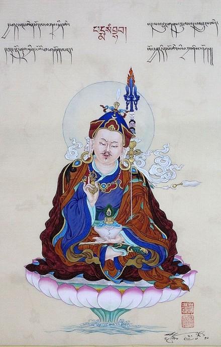 法王噶玛巴之画作《莲花生大士》            