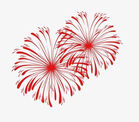 春节烟花简笔画
