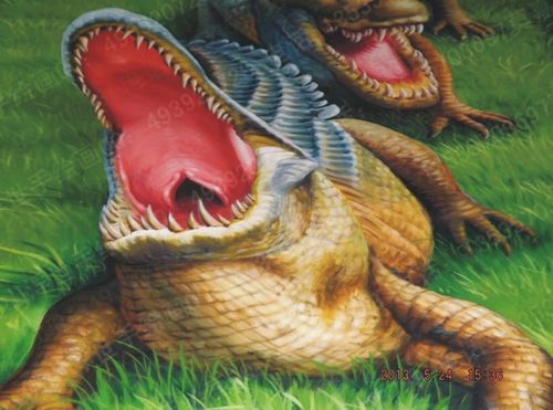 3d地画鳄鱼池,绘制过程