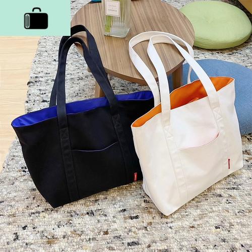 大容量包包女士通勤帆布包手提电脑包简约韩版休闲单肩大包托特包new