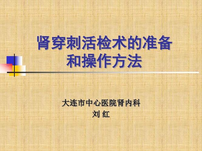 肾穿刺活检术的准备和操作方法ppt精编版
