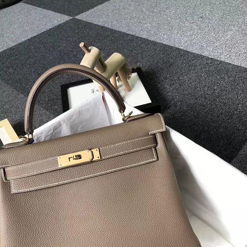 hermès(爱马仕)大象灰 原厂御用顶级小牛皮 kelly 28