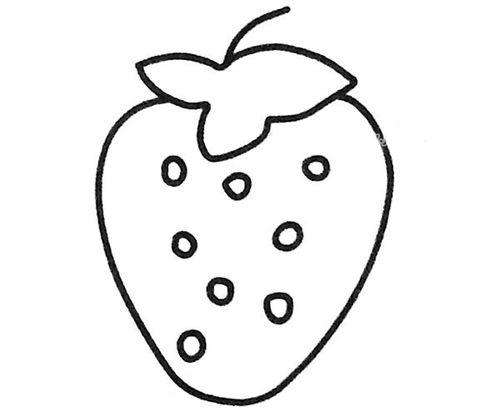 【草莓简笔画】五种不同的草莓简笔画画法图片