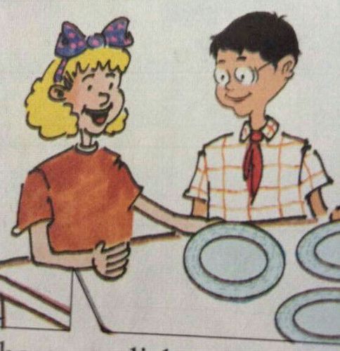 还记得小学英语课本里jenny和李明