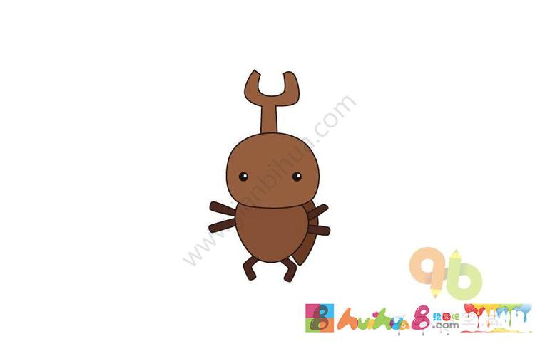 教你画 天牛简笔画,天牛图片简笔画,天牛卡通简笔画,天牛的颜色简笔画