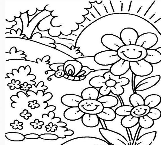 花园的简笔画图片大全