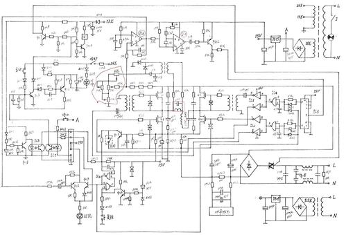 请帮忙分析一下这个 铝箔感应封口机原理图中 ic 的