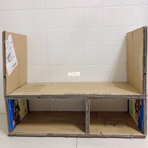 92纸箱做书架_书架_纸箱手工_兴趣爱好_手工