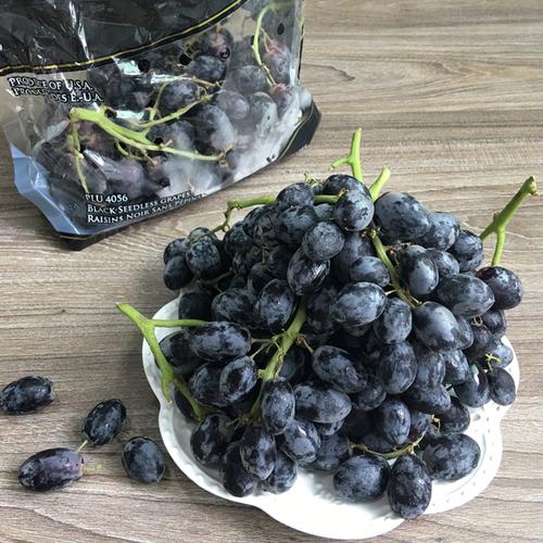 乐鲜果园智利进口无籽黑提2斤新鲜葡萄黑加仑提子当季水果顺丰 $79.