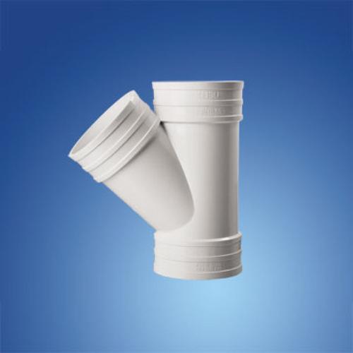 建筑和装饰材料 管件 三通,四通 中塑pvc斜三通 45度斜三通 pvc斜三通