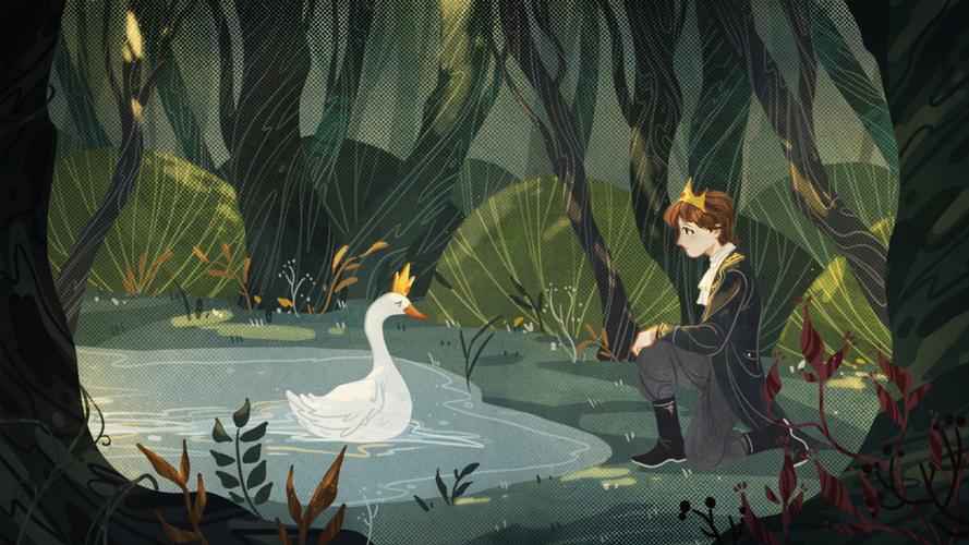 《天鹅湖》绘本插画_肆月apr__插画师作品_涂鸦王国gracg.com