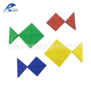 80片4色7cm三角形空心片 科学计数辅助教具 儿童桌面拼图玩具