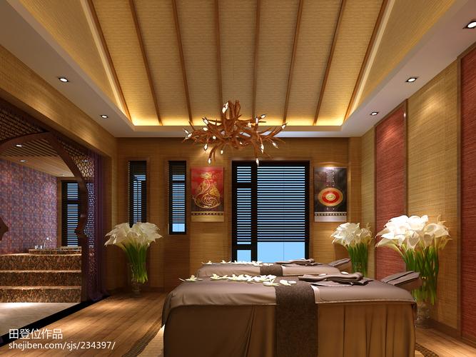 男士spa会馆装修效果图图集