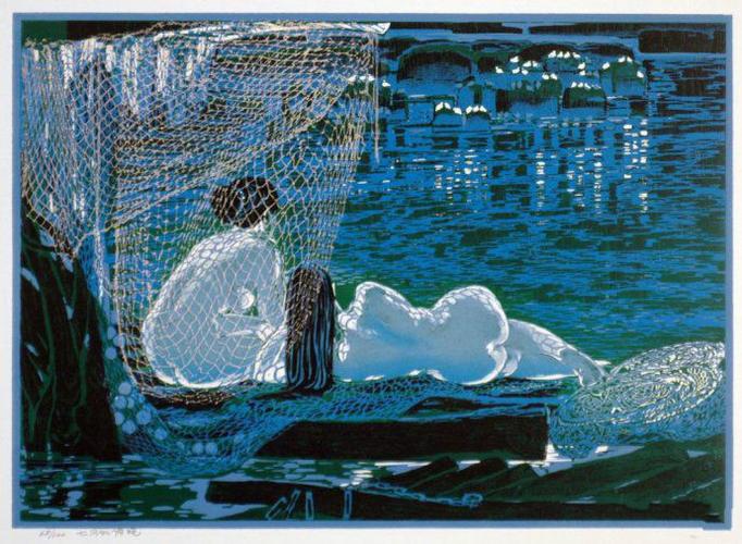 陈玉平丝网版画作品欣赏