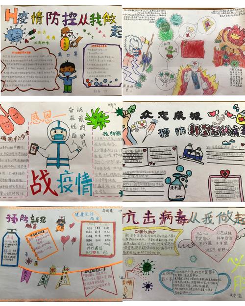 童心抗疫从我做起青少年手抄报活动