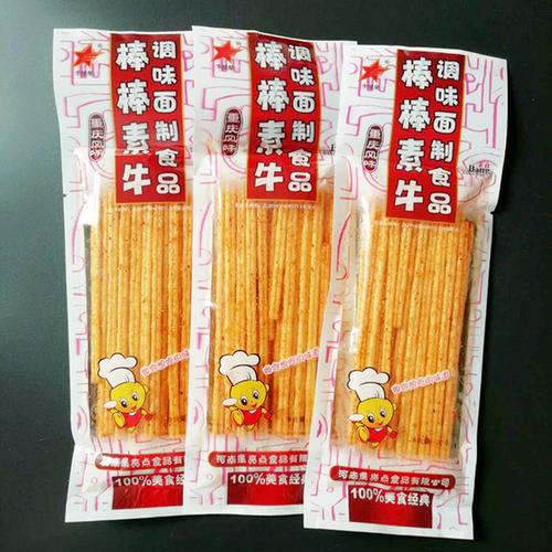 袋棒棒素牛麻辣儿时辣条辣片素食怀旧零食小吃干的 30