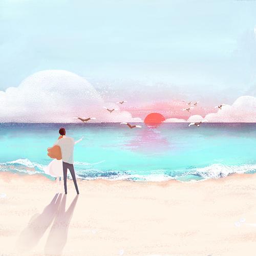 海上日出|插画|商业插画|叶小北 - 原创作品 - 站酷