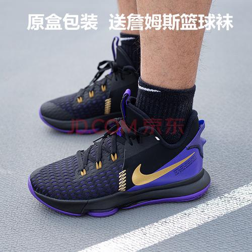 詹姆斯见证5代篮球鞋男nba全明星气垫战靴耐磨防滑减震低帮运动鞋湖人