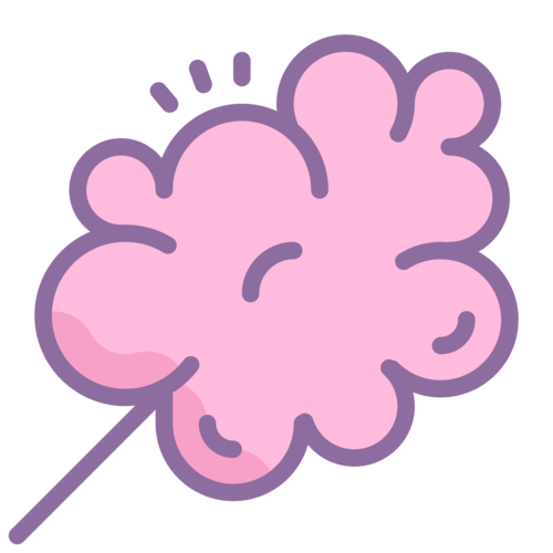 在透明背景上的 棉花糖 图标