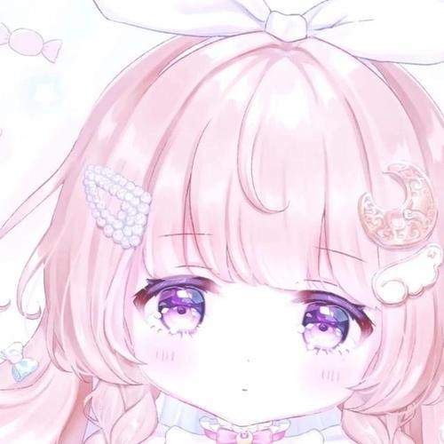 粉色系可爱女生动漫头像 满满的少女心令人心动