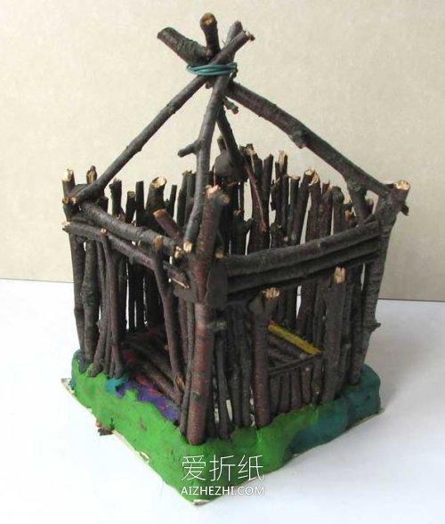 怎么做小木屋的方法 树枝手工制作小房子