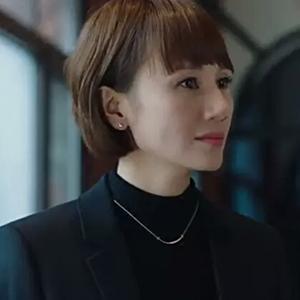 我的前半生袁泉唐晶同款925纯银项链笑脸微笑一字吊坠锁骨链女